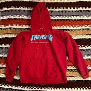 Womens Large Red Thrasher Hoodie